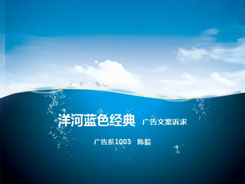 洋河蓝色经典 广告文案分析