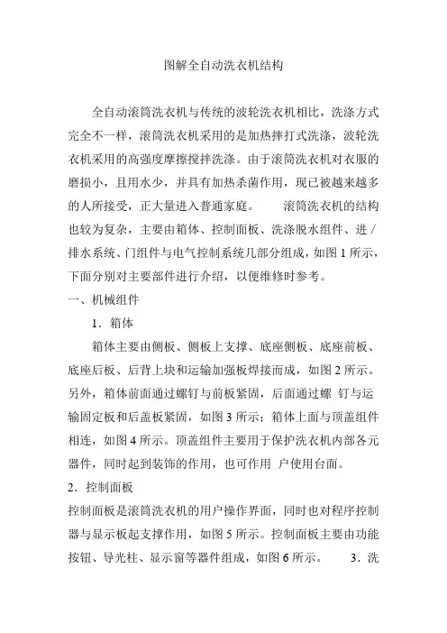 图解全自动洗衣机结构