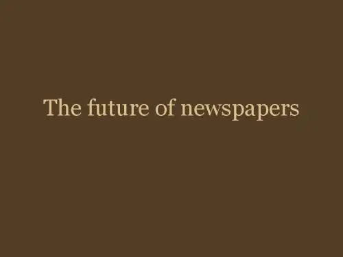The future of newspapers