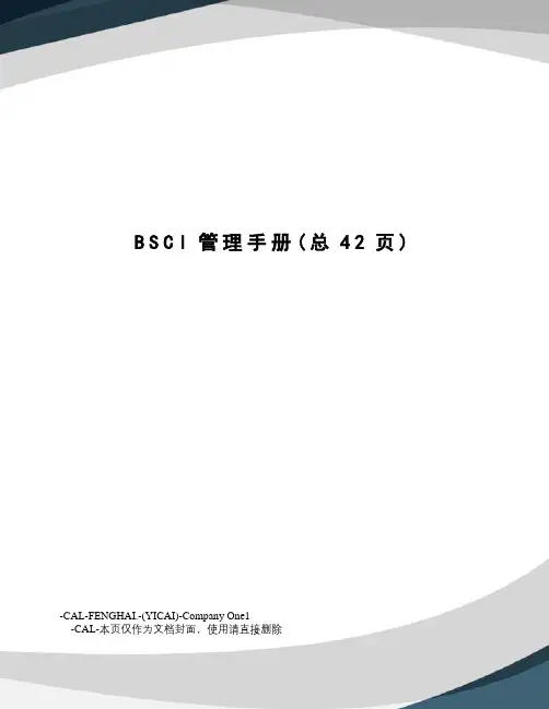 BSCI管理手册