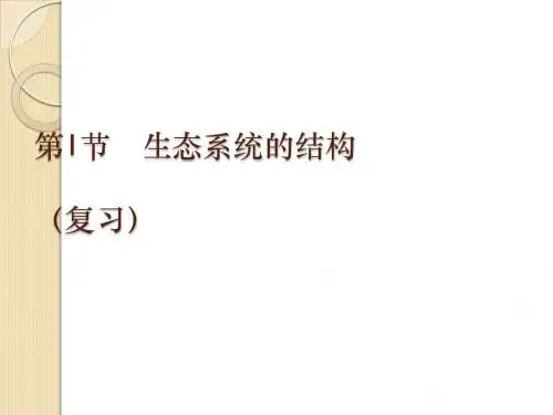 生物：5.1《生态系统的结构》复习课件(新人教版必修3)