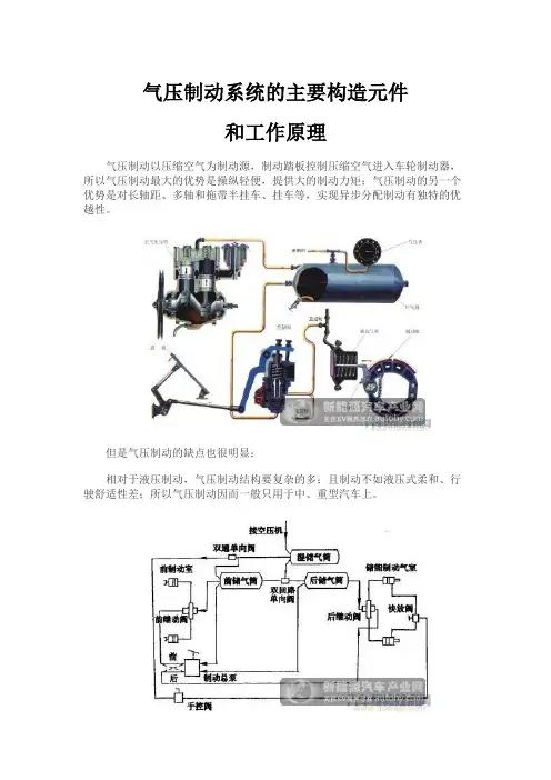 气压制动系统的主要构造元件和工作原理 3