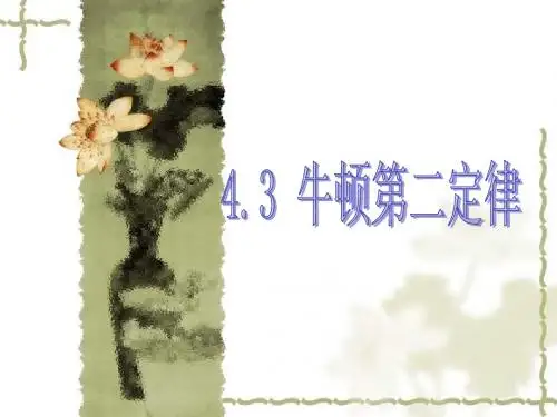 4.3牛顿第二定律