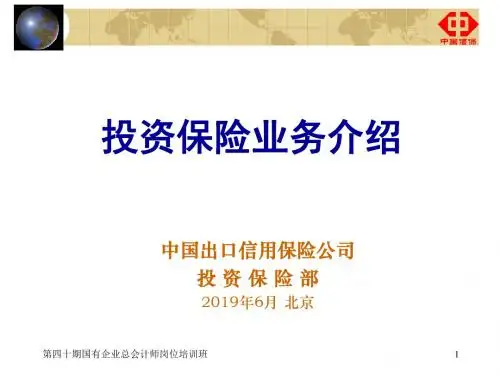 国资委培训讲义-投资保险业务介绍-PPT课件