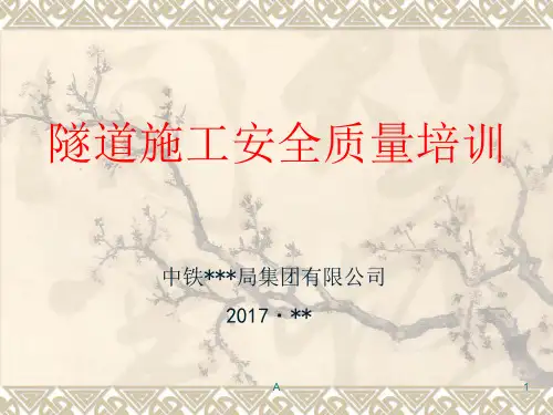 隧道安全质量培训课件