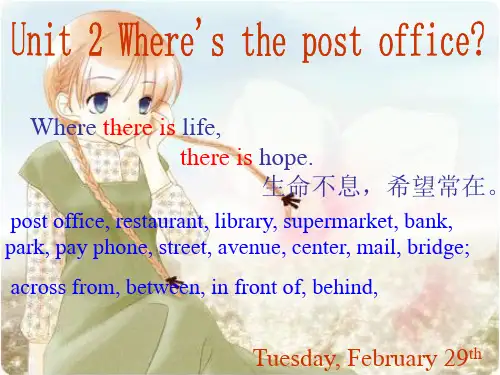 【优品课件】Where′s the post office-课件