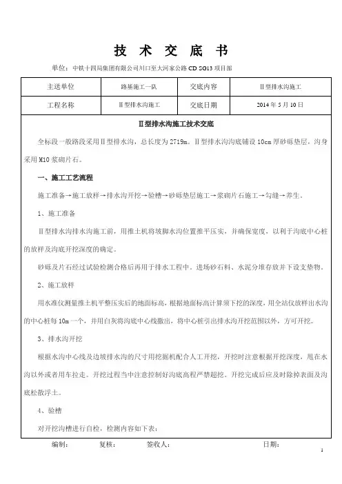 2型排水沟