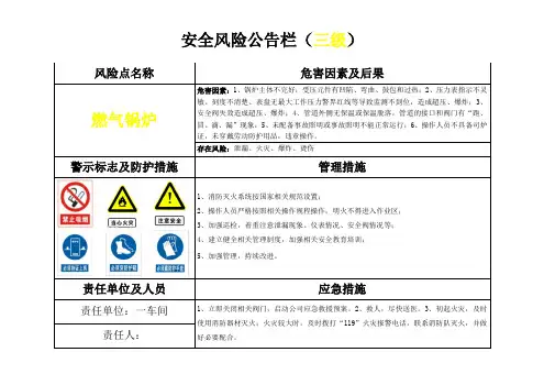 风险因素告知卡模板