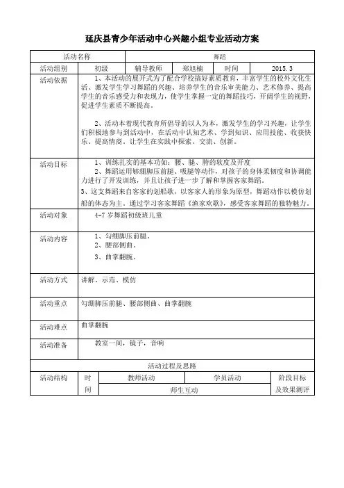 舞蹈教案  渔家欢歌2