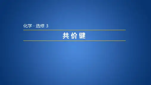 鲁科版高中化学选修三 2.1.1 共价键