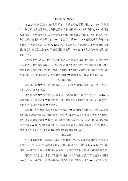 PPP的5个阶段