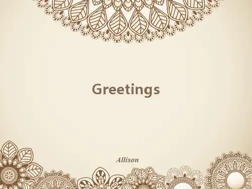 Greetings