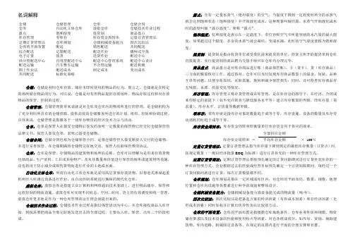 仓储名词解释