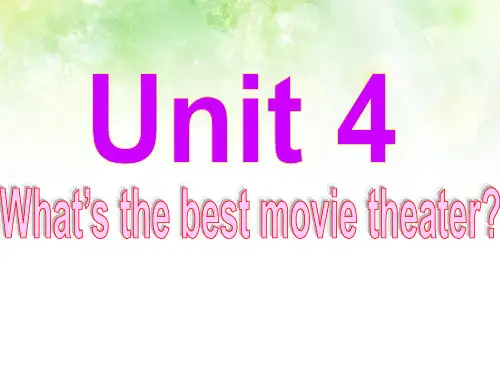 2013人教版新目标八年级英语Unit4What’s_the_best_movie_theater_课件section_B3a-Self Check