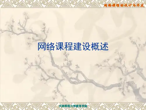 网络课程建设概述