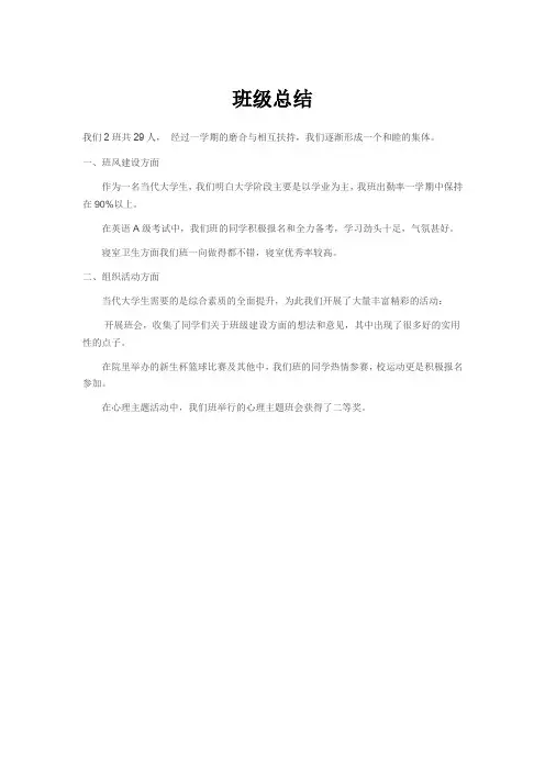 班级总结
