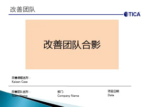 持续改进项目模板