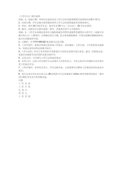 工作日志