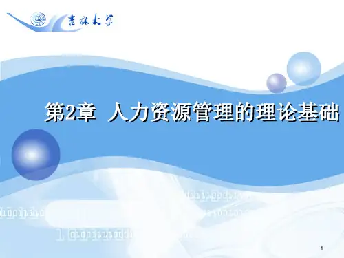 第2章 人力资源管理的理论基础