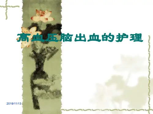 高血压脑出血的护理PPT课件