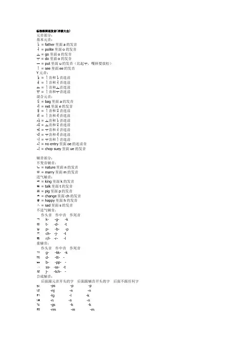 标准韩国语发音