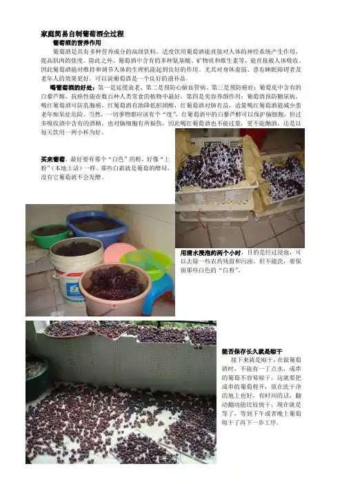 家庭简易自制葡萄酒全过程(一)
