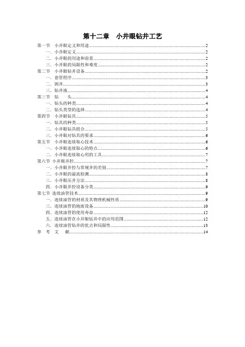 第12章 小井眼钻井工艺