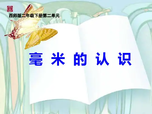 二年级下册数学精品课件-《千米的认识》 西师大版(13页PPT)