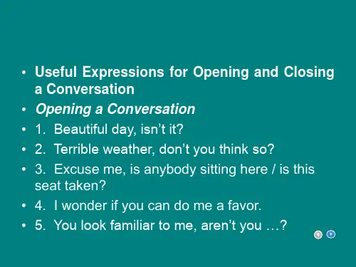 open and close a conversation