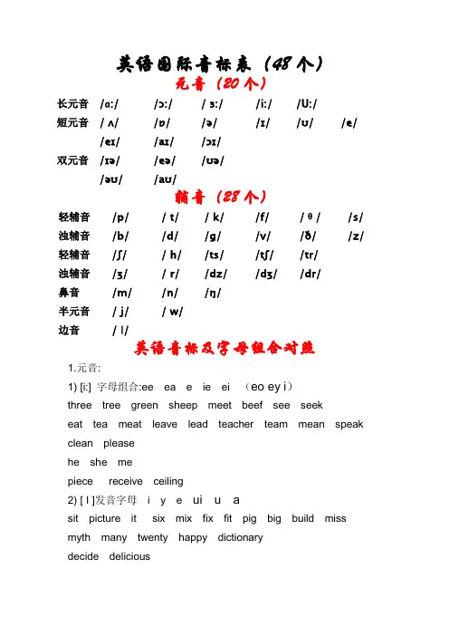 英语国际音标(整理版)