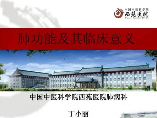 肺功能及其临床意义