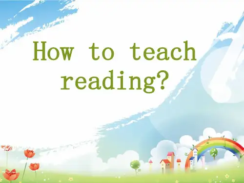 How to teach reading
