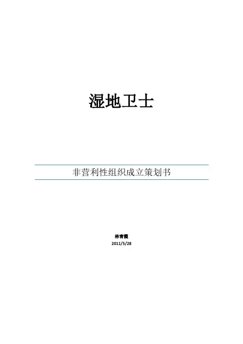 非营利性组织策划