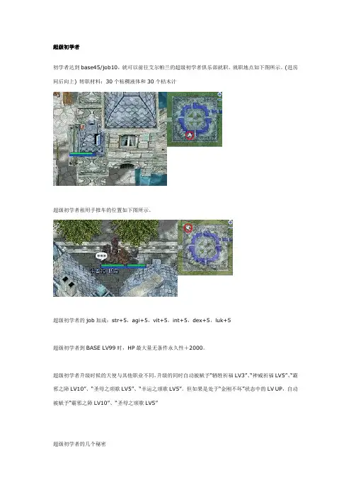特殊-超级初学者转职攻略