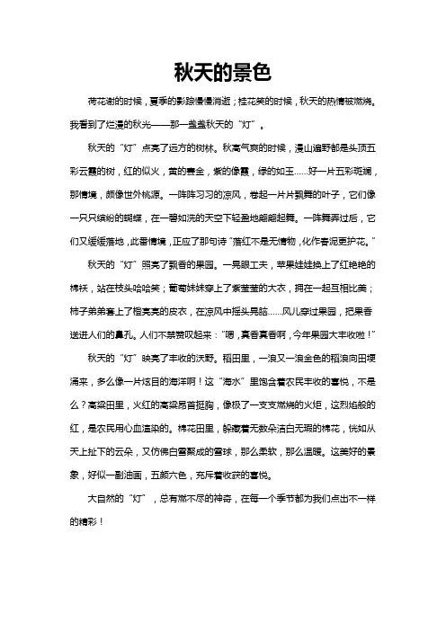 秋天的景色的作文