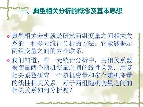 第九章典型相关分析