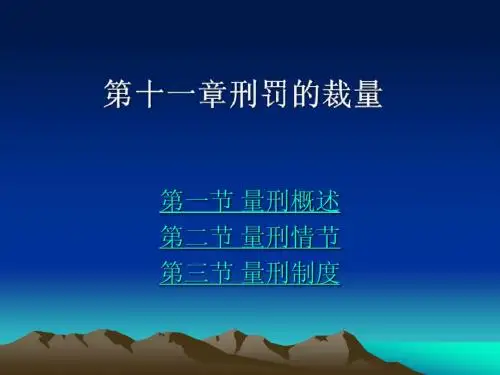 第11章刑罚的裁量
