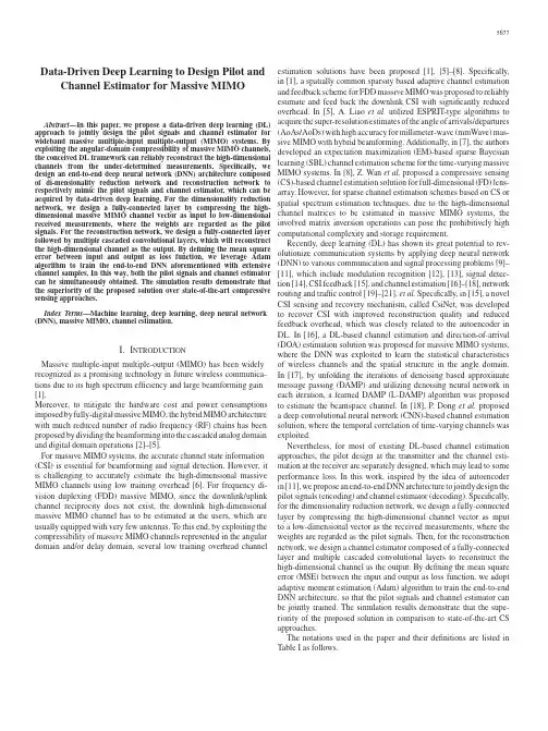 Data-Driven Deep Learning to Design Pilot and Channel Estimator for Massive MIMO