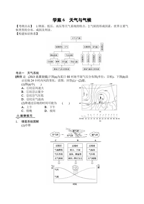 2014版高考地理第二轮专题复习 学案6