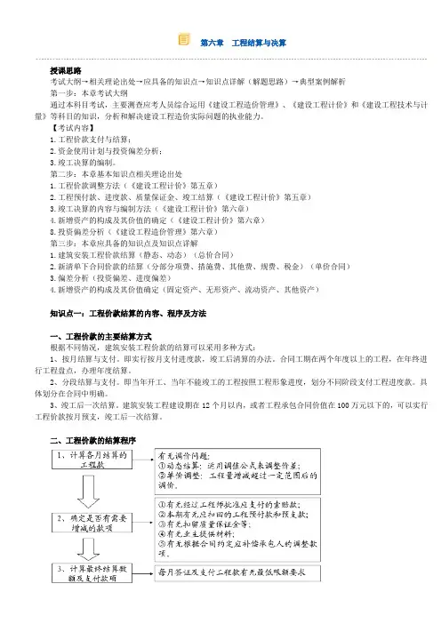 第六章工程结算与决算
