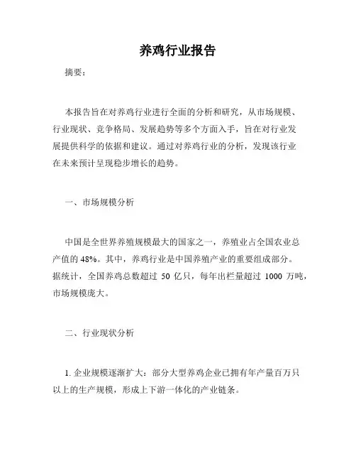 养鸡行业报告