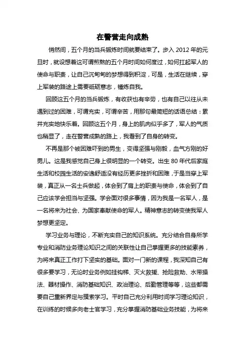 当兵锻炼心得体会