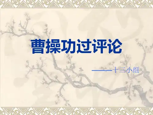 曹操功过评论