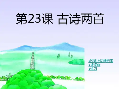 《饮湖上初晴后雨》西师大版四年级语文上册ppt课件(2篇)