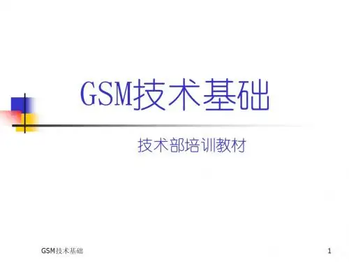 GSM技术基础