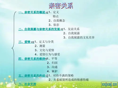 社会心理学,亲密关系,爱情