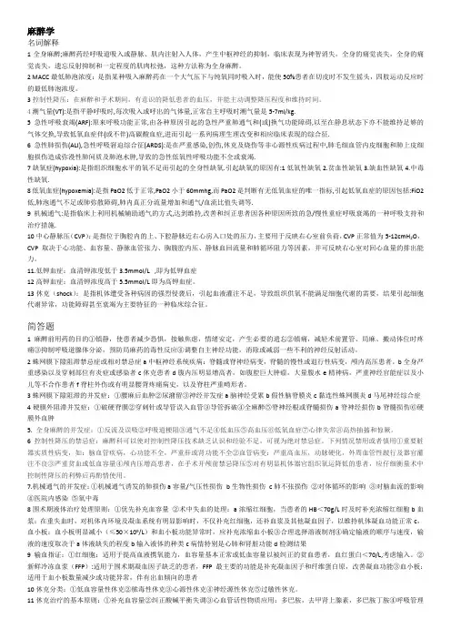 麻醉学