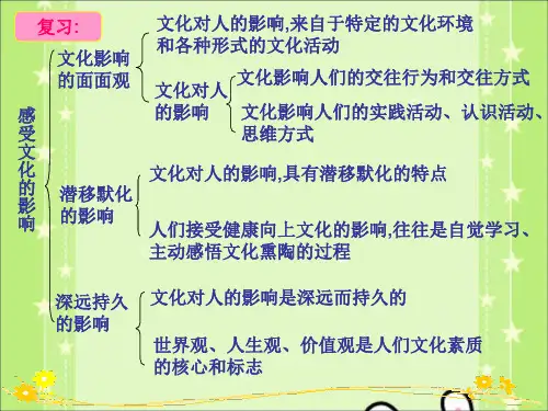 高二政治文化生活课件-2.2文化塑造人生