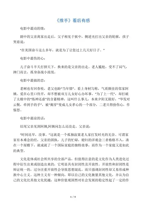 推手观后感