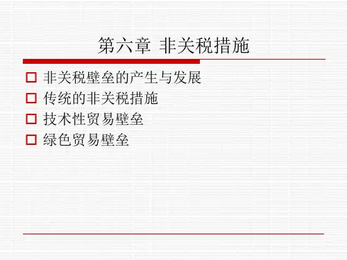 第6章 非关税措施